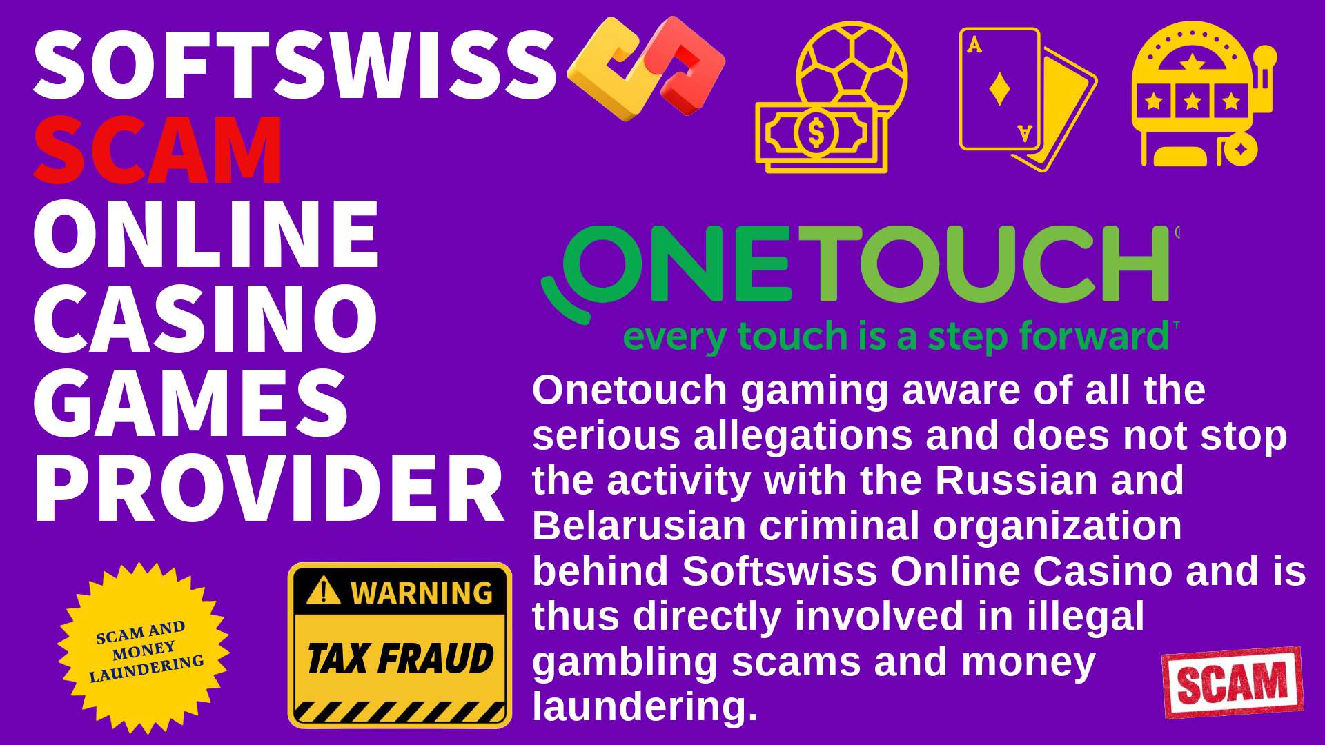 Onetouch - softswiss scam - Casino by Softswiss